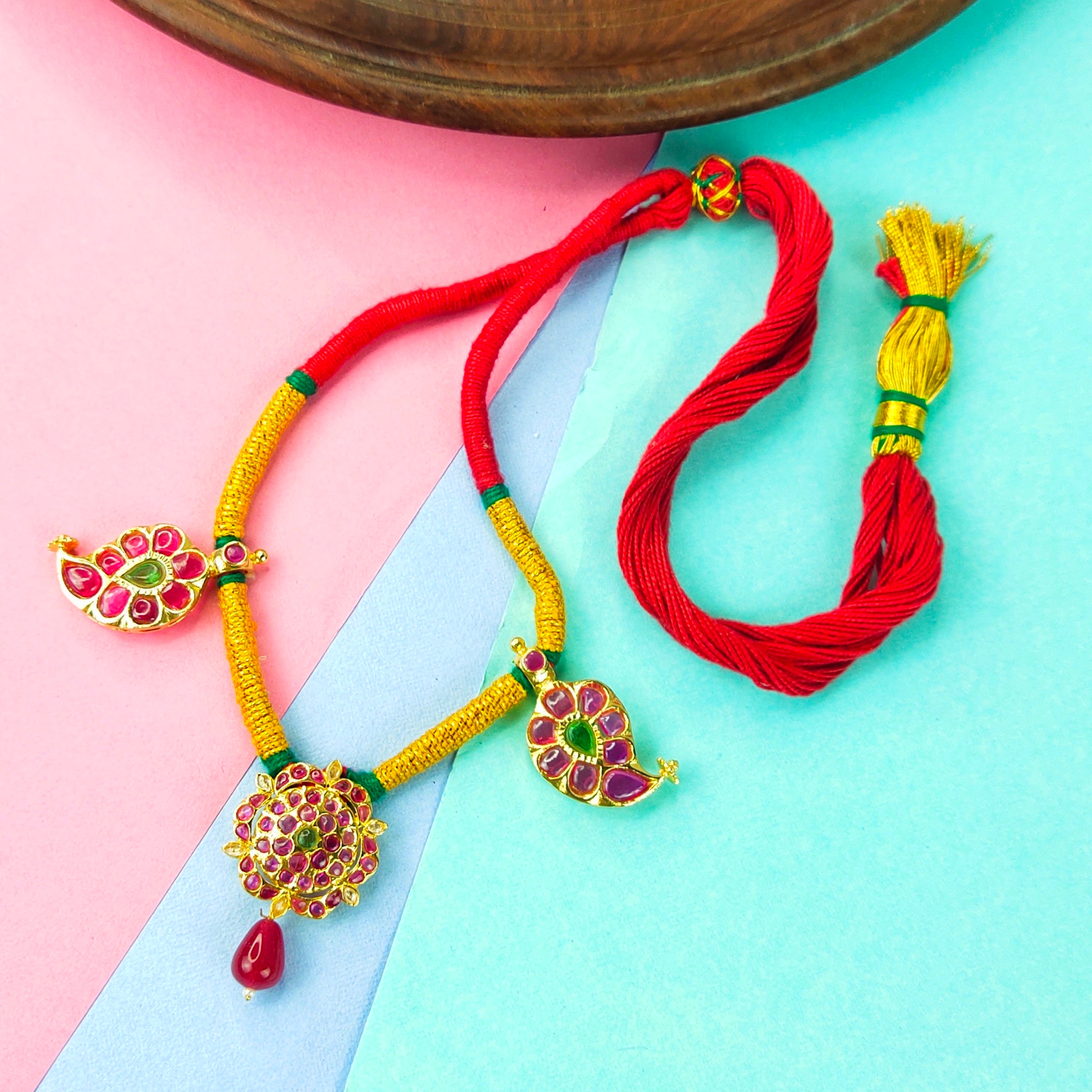 APARA Mango Design Red Meenakari Pendant with Austrian Diamond Necklace  Earrings Jewellery Set for women  Amazonin Jewellery