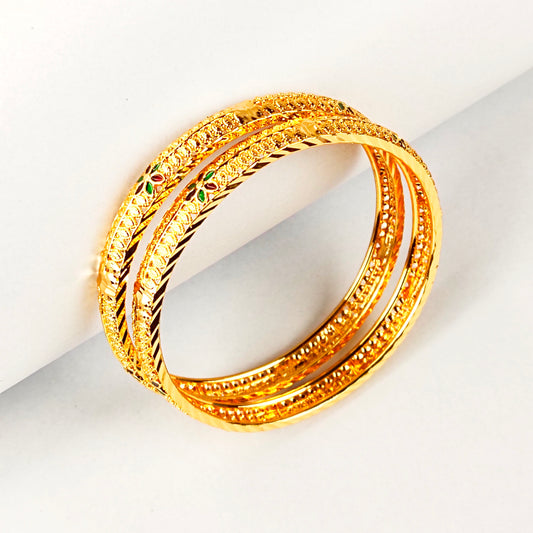  One Gram Gold Plated Bangles For Daily Use By Asp Fashion Jewellery