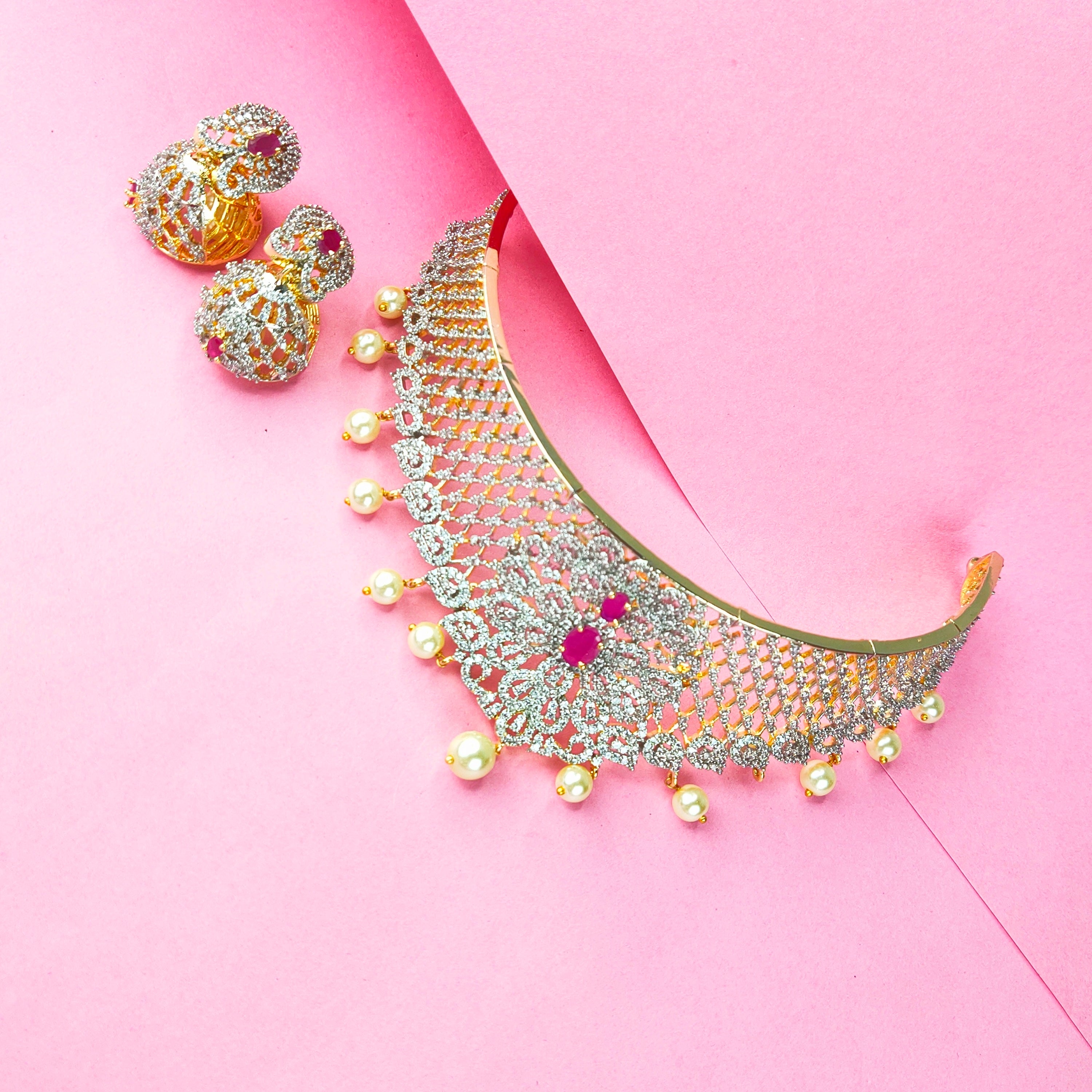 CZ Choker Set By Asp Fashion Jewellery