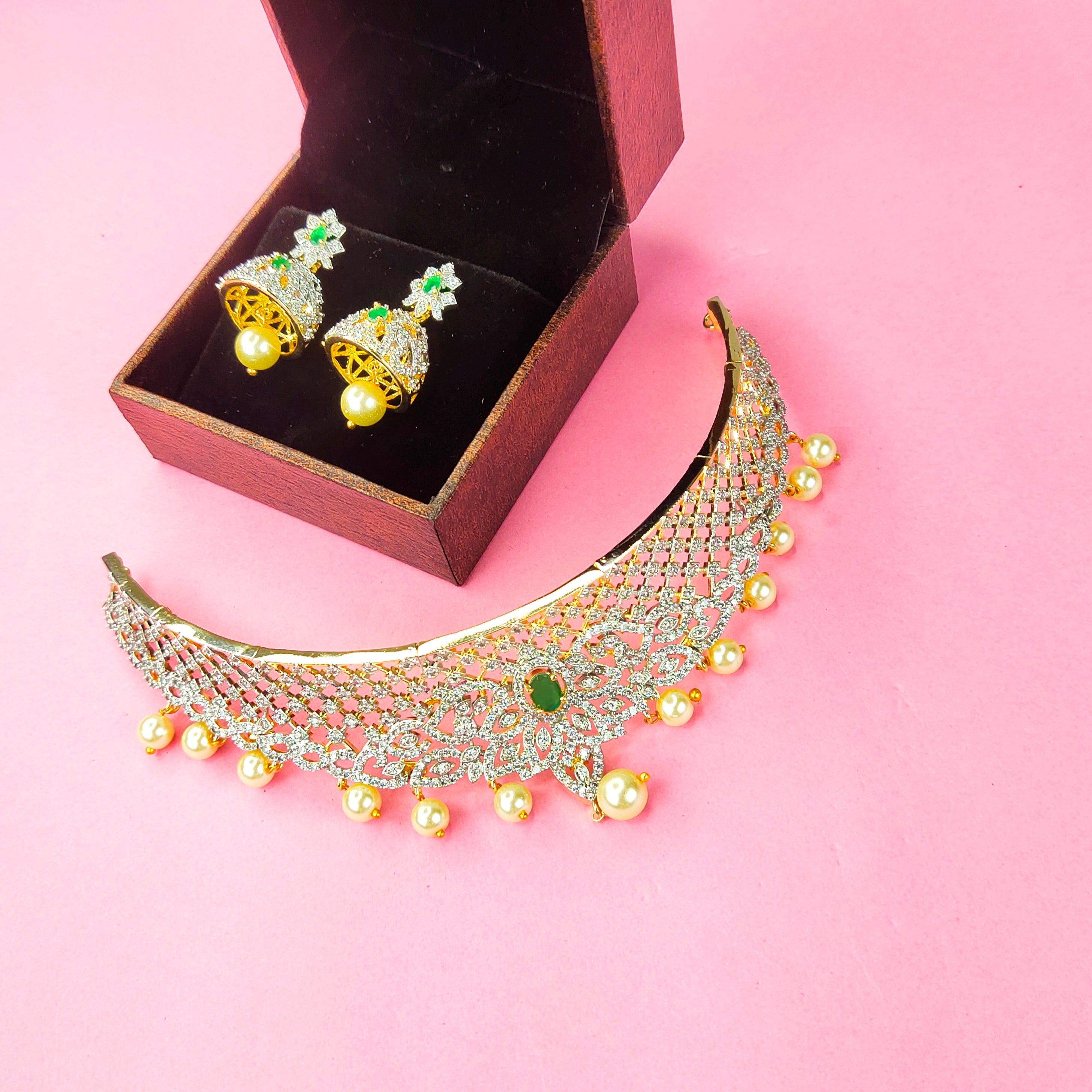 CZ Choker Set By Asp Fashion Jewellery