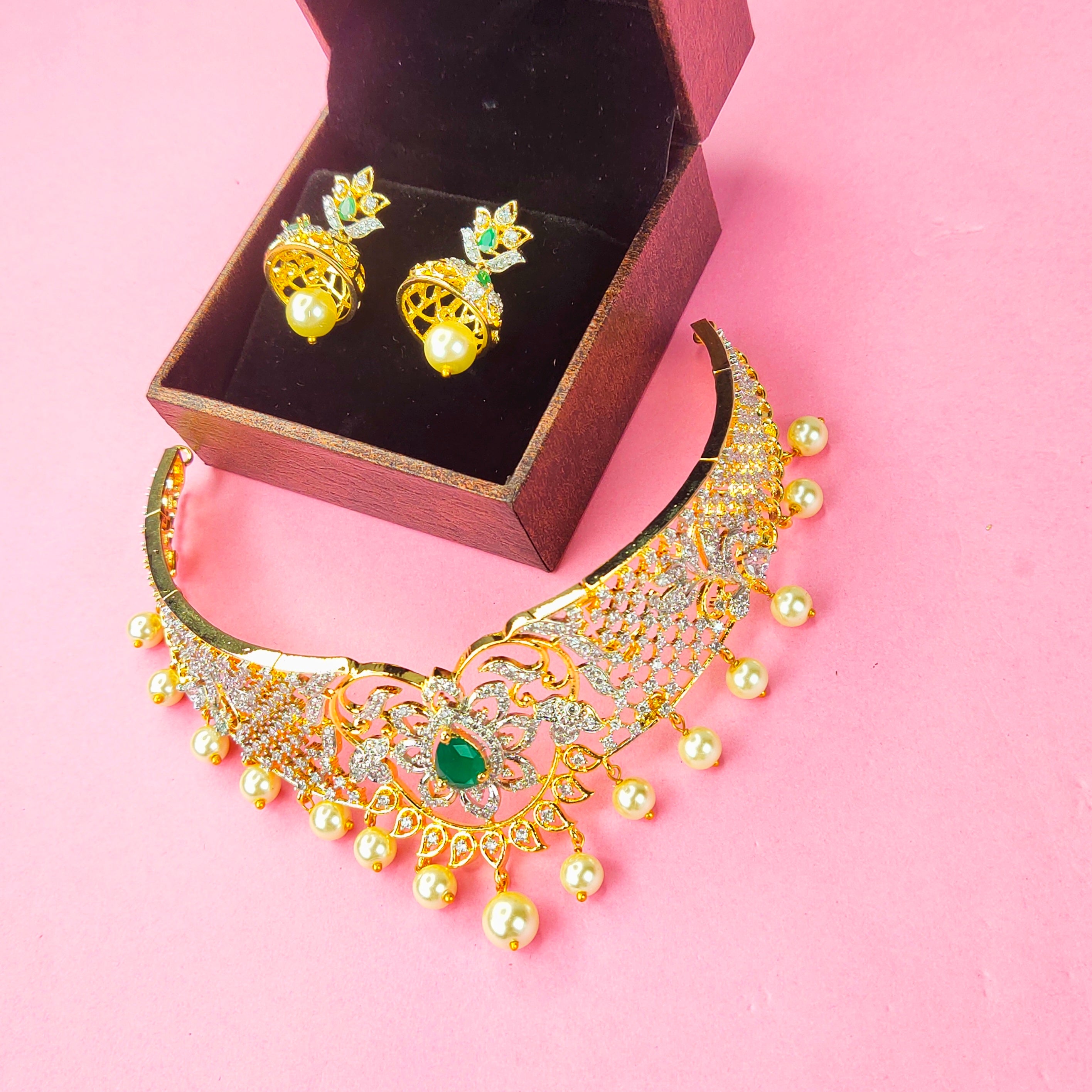 CZ Choker Set By Asp Fashion Jewellery