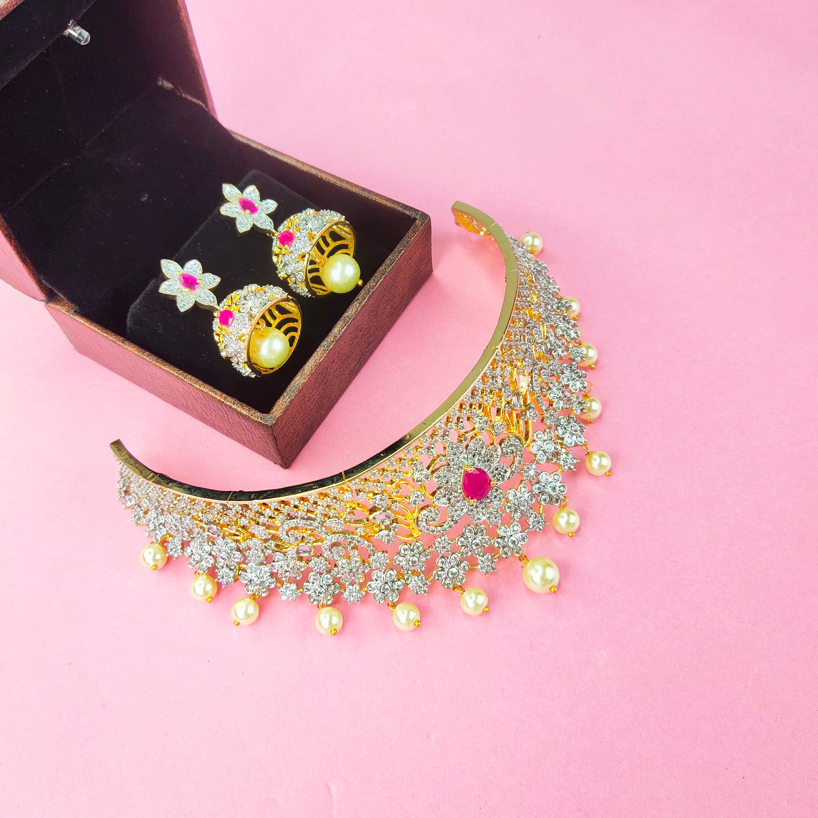 CZ Choker Set By Asp Fashion Jewellery