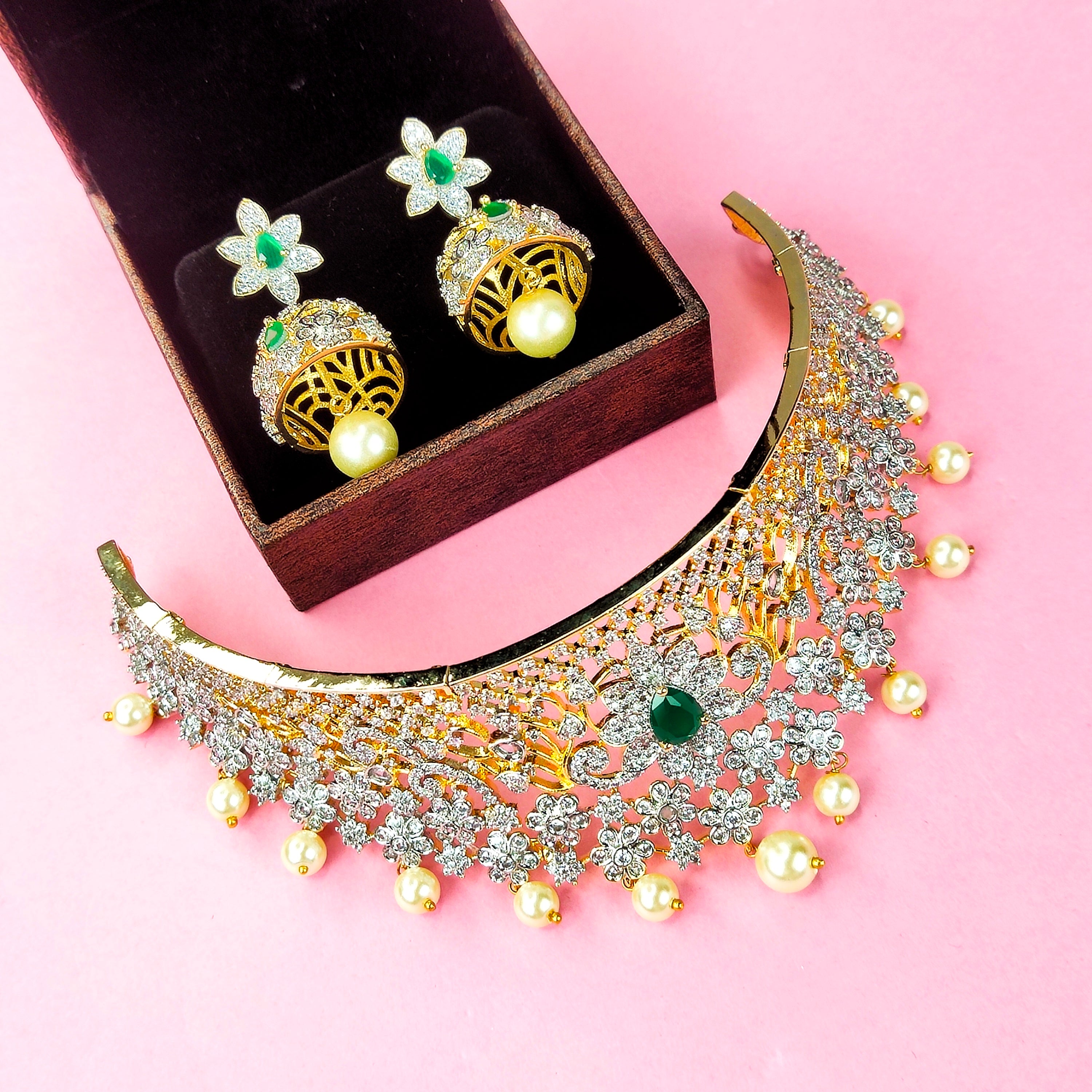 CZ Choker Set By Asp Fashion Jewellery