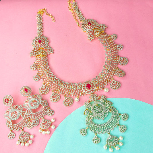 Bridal Diamond Long Haram By Asp Fashion Jewellery