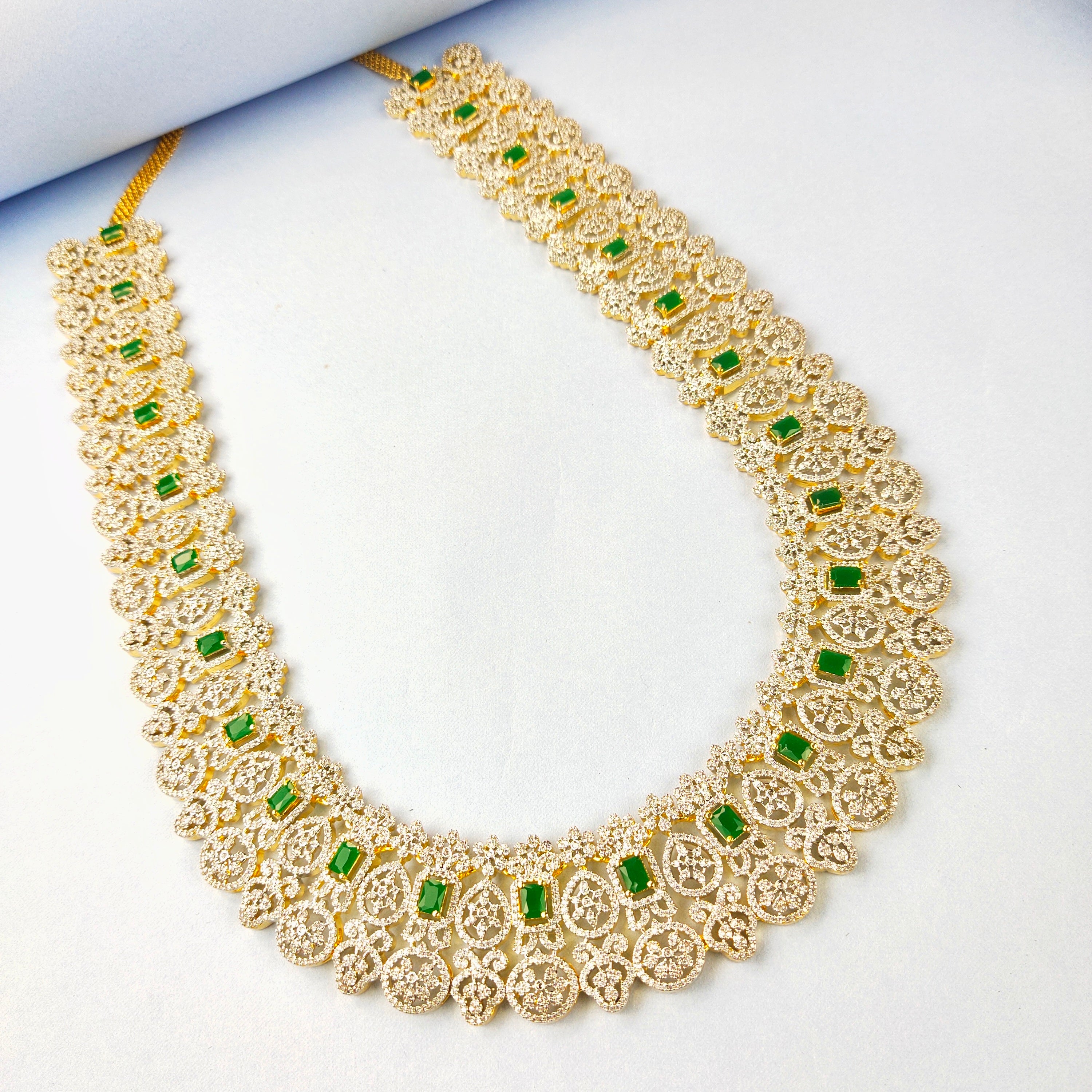 Floral American Diamond Necklace  By Asp Fashion Jewellery