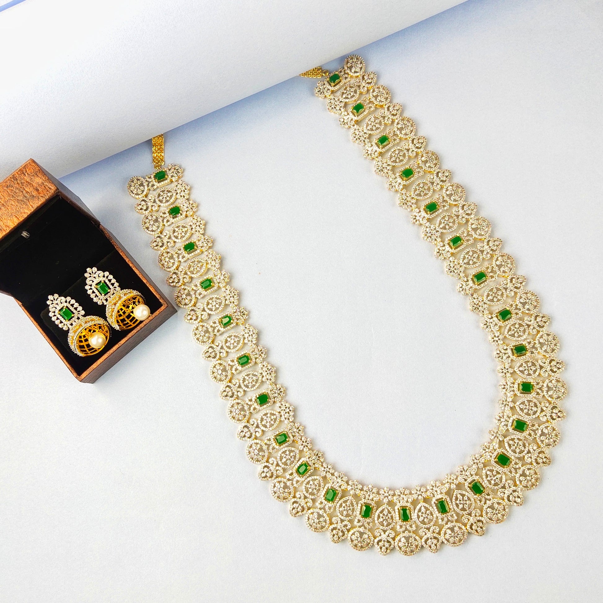 Floral American Diamond Necklace  By Asp Fashion Jewellery