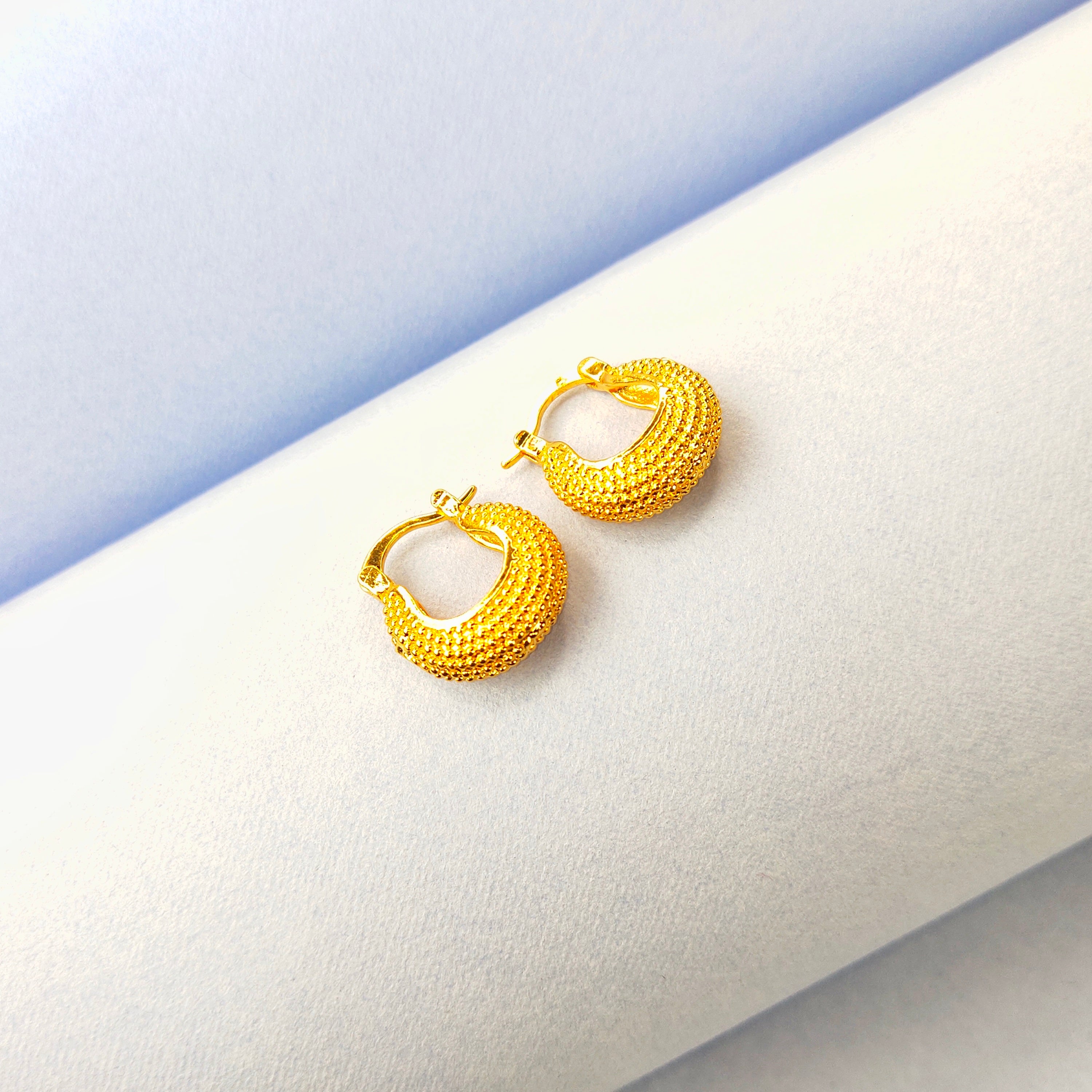 20k Yellow Gold Hoop Bali Earrings , Handmade Yellow Gold Earrings for  Women, Valentine Day Gift, Indian Gold Earrings - Etsy