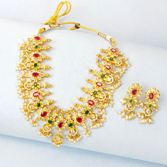 Cz Guttapusalu Necklace Set  By Asp Fashion Jewellery