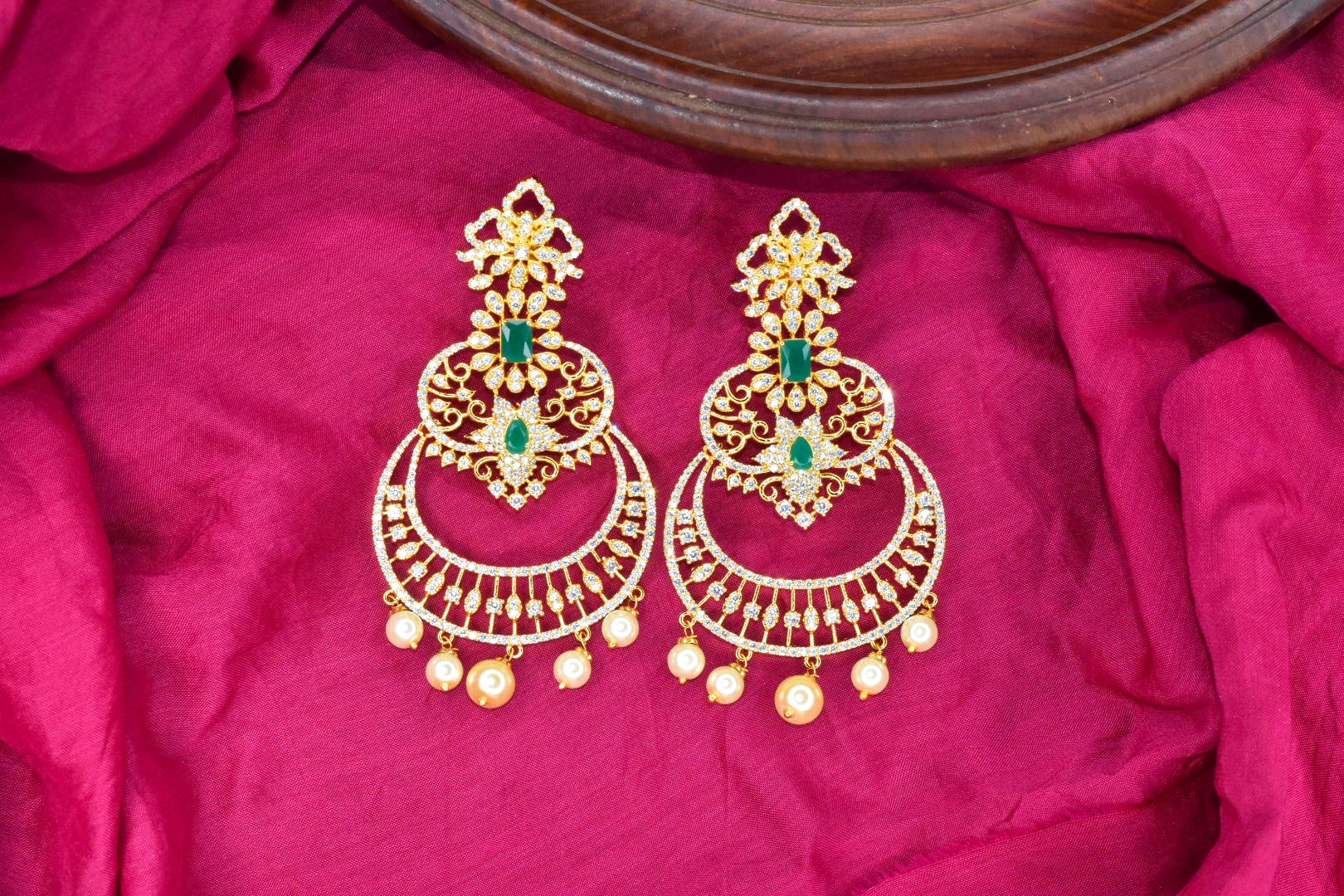 Cz Chandbali Earrings By Asp Fashion Jewellery