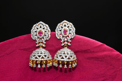 American Diamond Jumka By Asp Fashion Jewellery