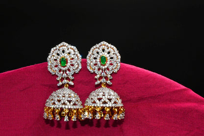 American Diamond Jumka By Asp Fashion Jewellery