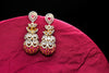 American Diamond Jhumki Earrings - 24K Gold Plated Traditional Indian Jewelry