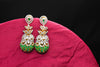 American Diamond Jhumki Earrings - 24K Gold Plated Traditional Indian Jewelry