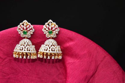 American Diamond Jumka By Asp Fashion Jewellery