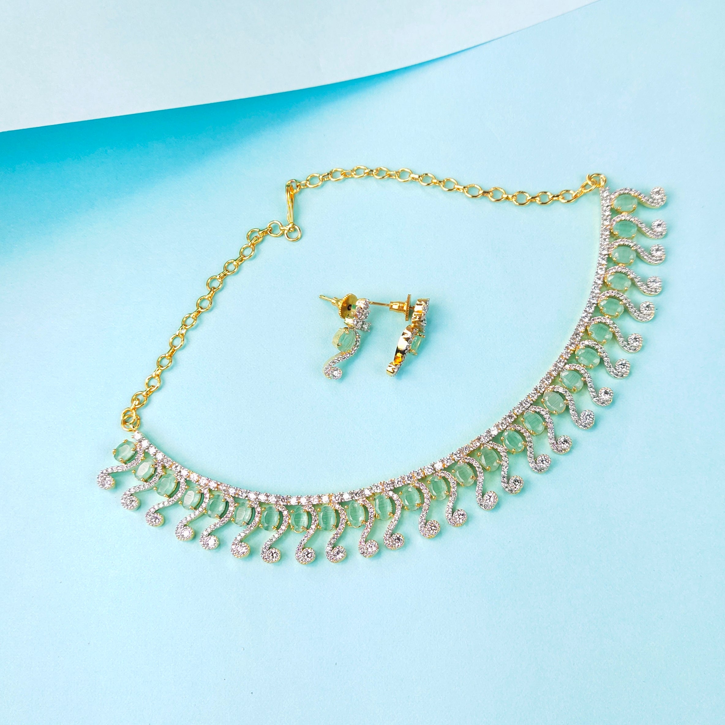 Delicate CZ Necklace Set By Asp Fashion Jewellery