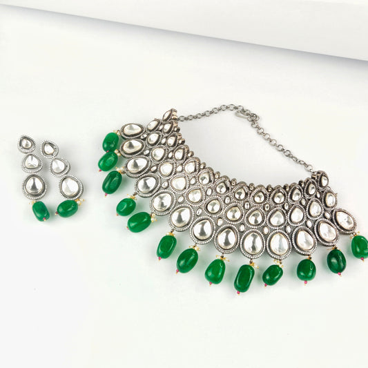 Moissanite Kundan American Diamond Choker Set By Asp Fashion Jewellery
