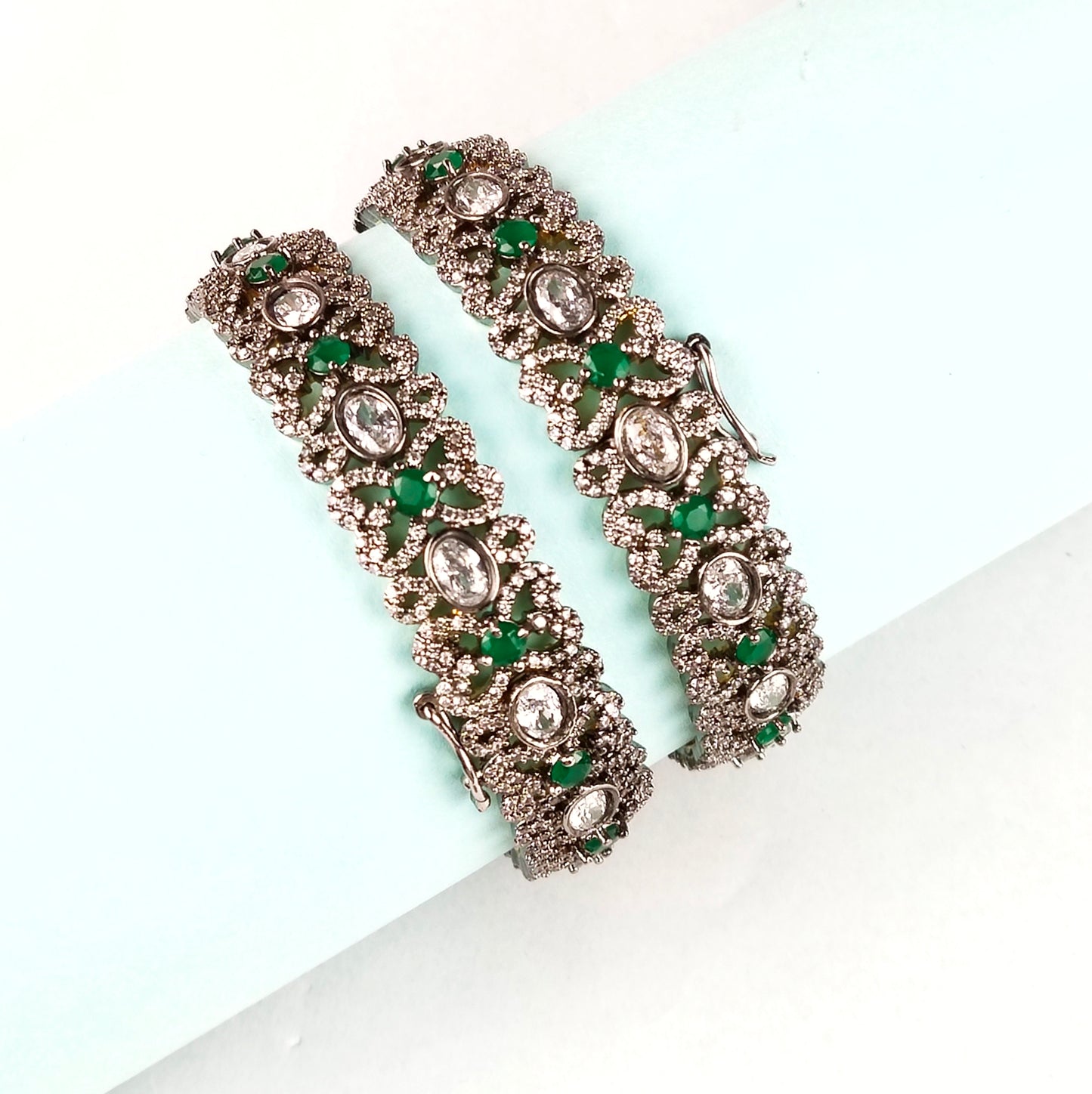 American Diamond Victorian Bangles By Asp Fashion Jewellery