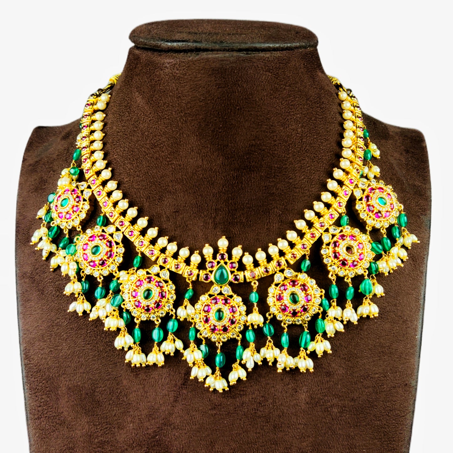 Kempu & Cz Guttapussalu Necklace By Asp Fashion Jewellery