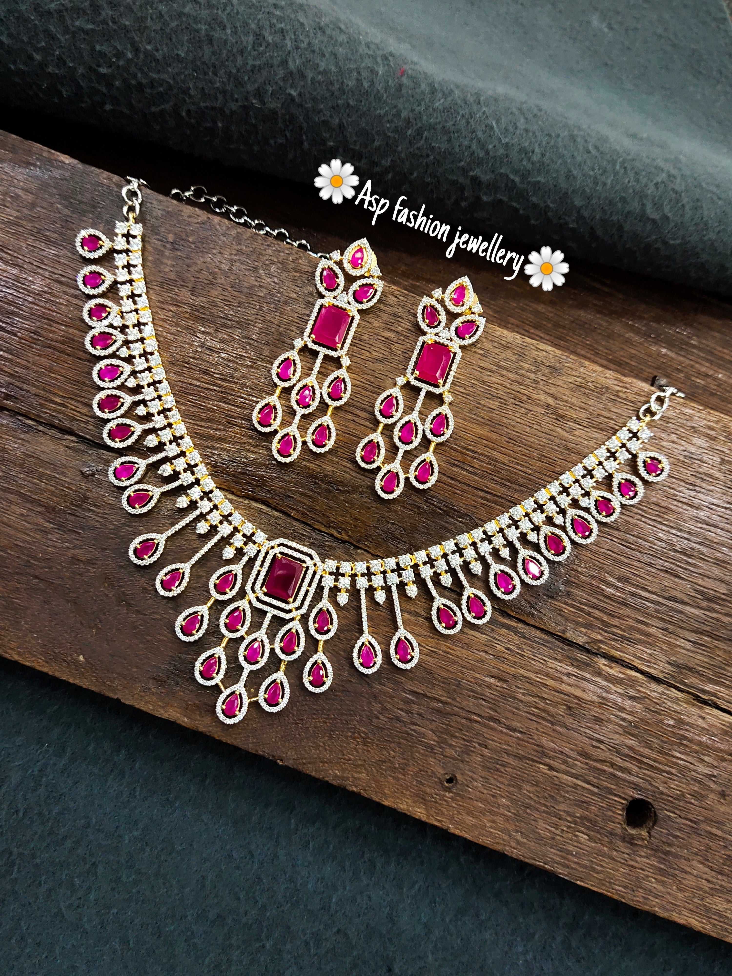 Beautiful American Diamonds Necklace set