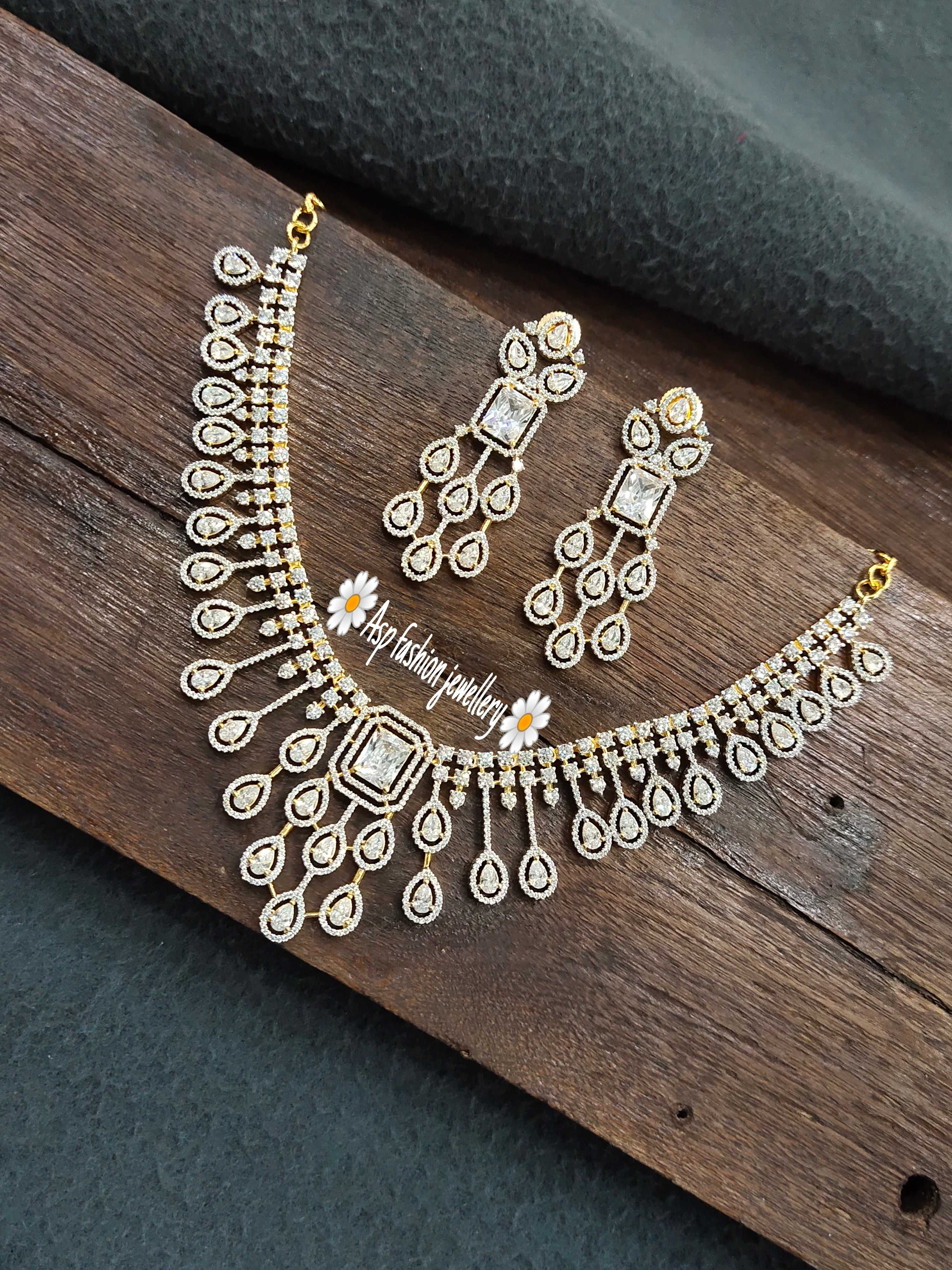 Beautiful American Diamonds Necklace set