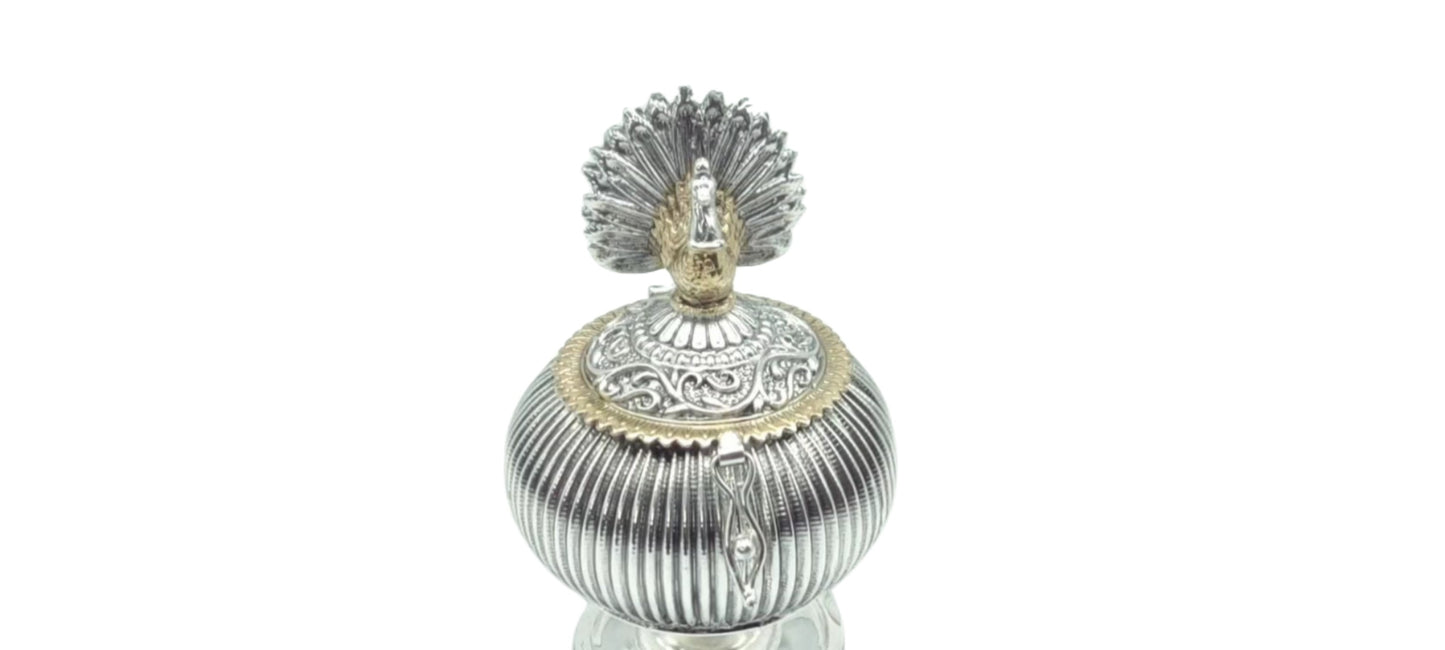 Silver Plated Kumkum Sindoor Box