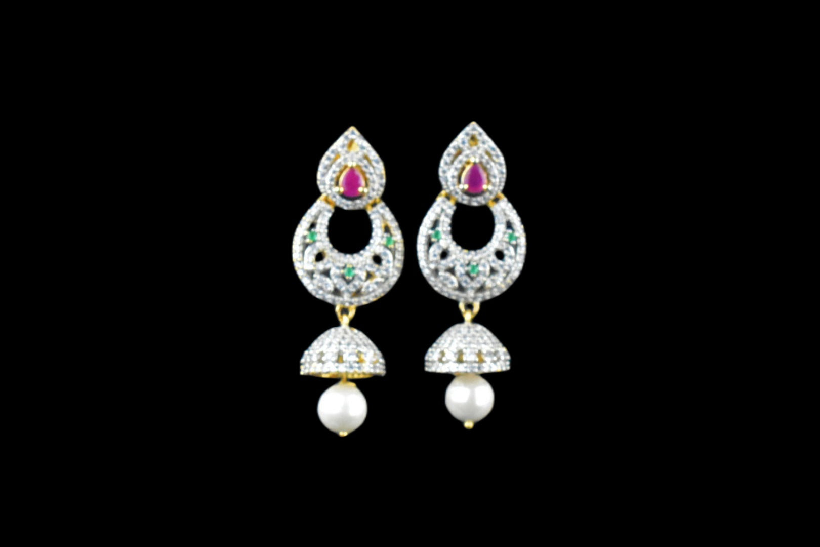 Diamond Chandbali Jhumka 