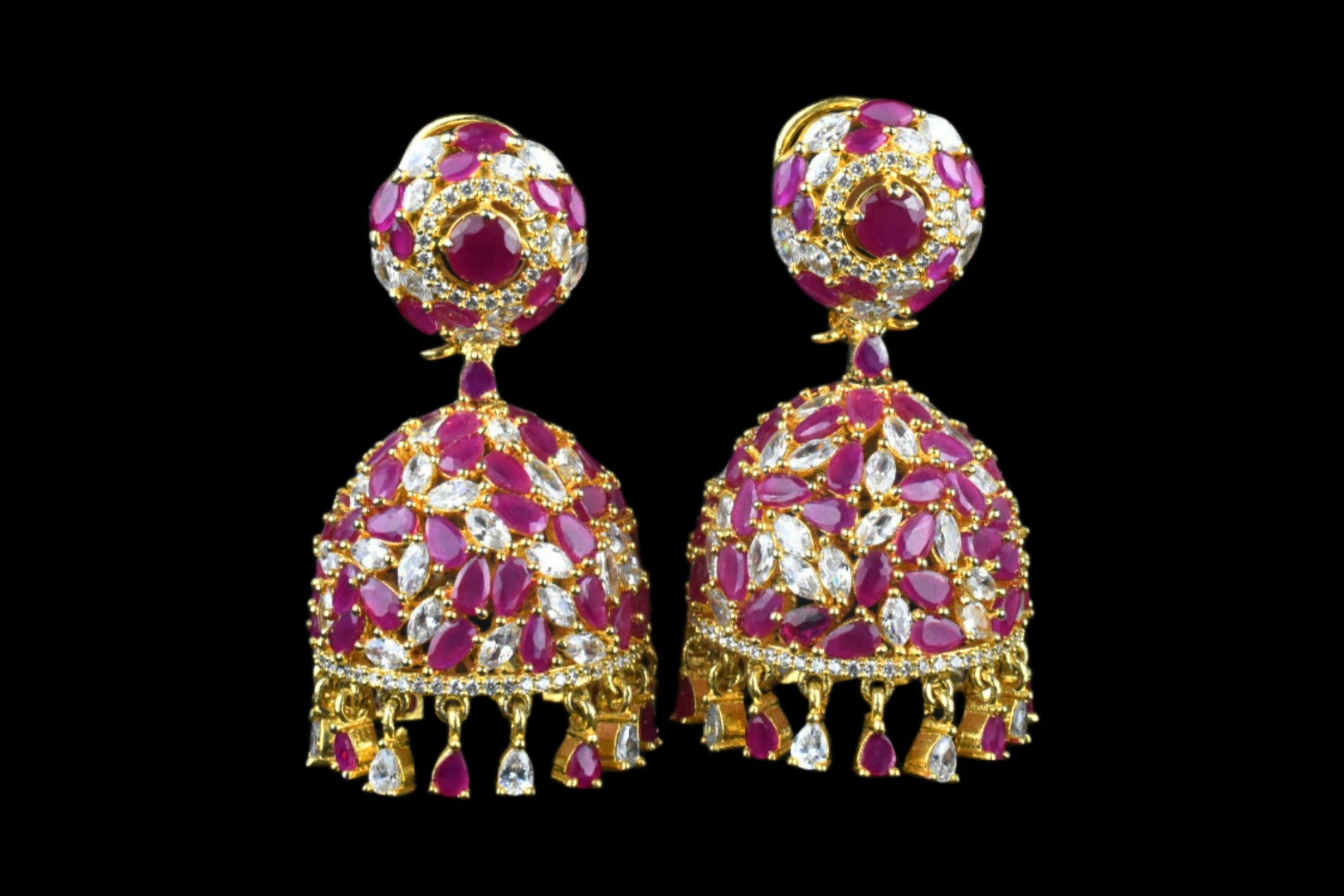 Cz Revolving jhumkas