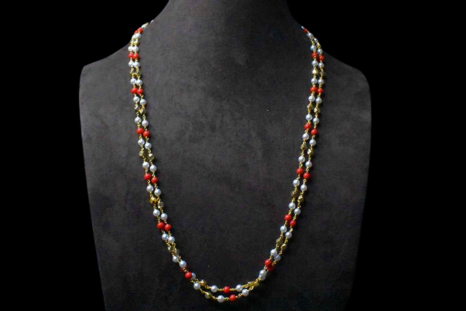 pearl coral necklace