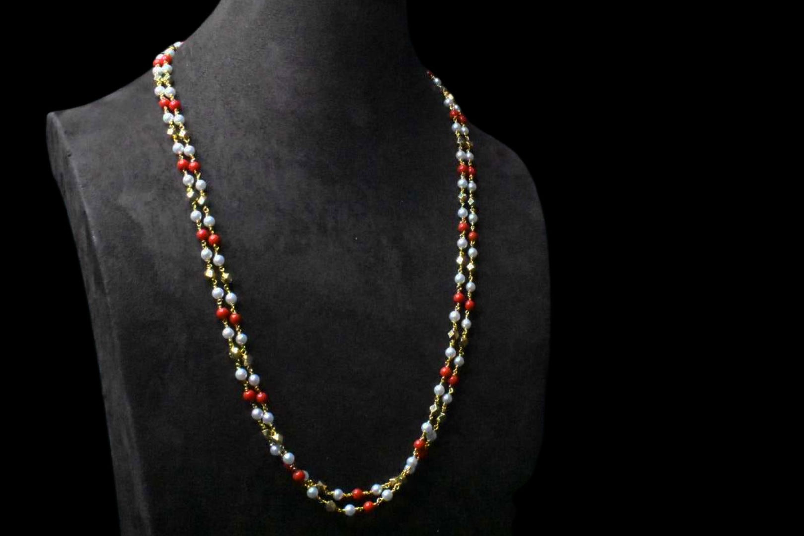 Coral and deals pearl pendant