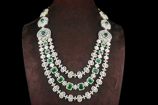 Three Layer American Diamond Haram By Asp Fashion Jewellery 