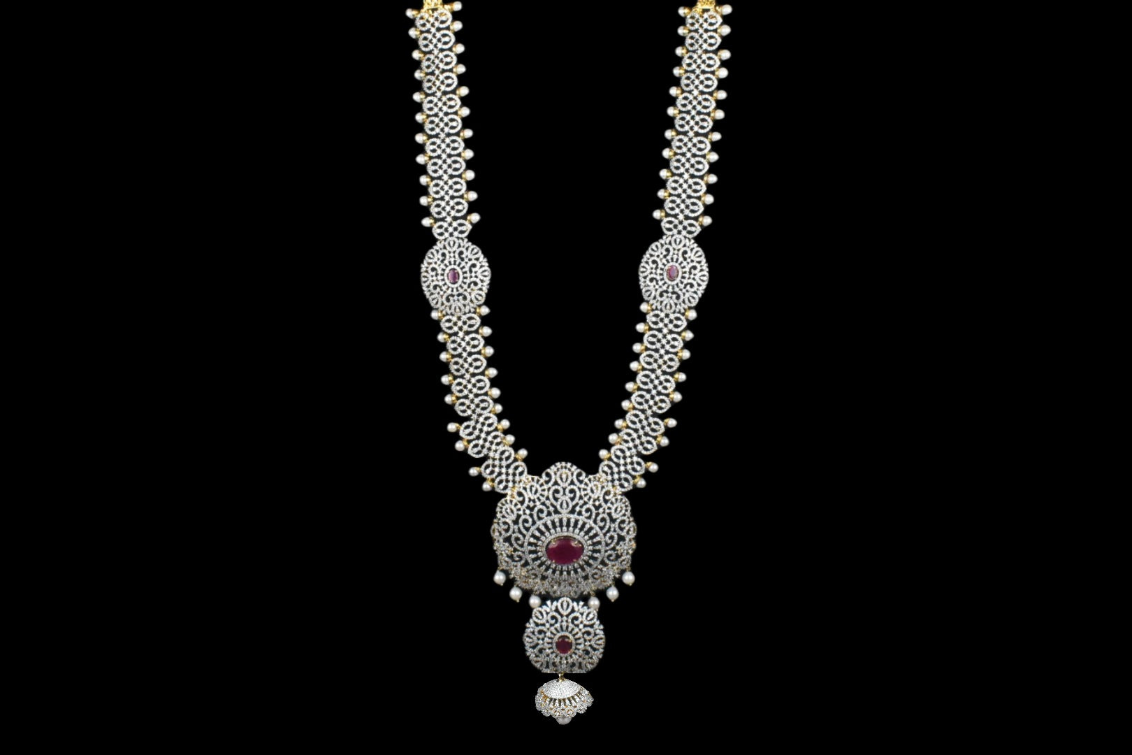 3 in 1 Detachable American Diamond Haram By Asp Fashion Jewellery 