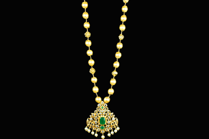 Uncut American Diamonds Pendent Set With Pearls Necklace By Asp Fashion Jewellery