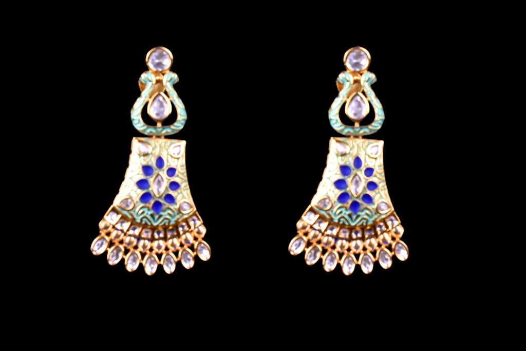 Traditional Rajasthani Meenakari Kundan Pendant Necklace With Emralds Beads Necklace By Asp Fashion Jewellery