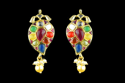 Navratna Studs Earrings By Asp Fashion Jewellery