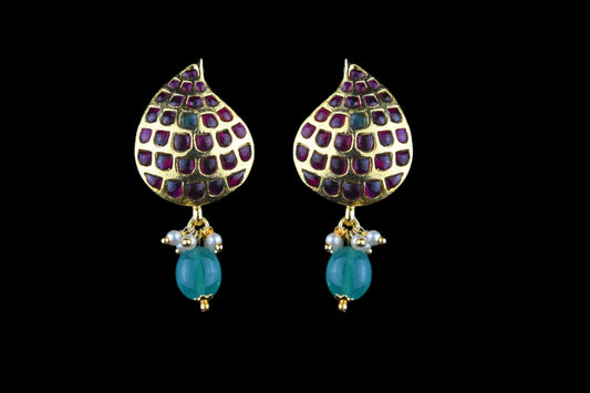 Mango Design Kempu Studs Earrings By Asp Fashion Jewellery