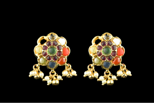 Navratna studs Earrings By Asp Fashion Jewellery 