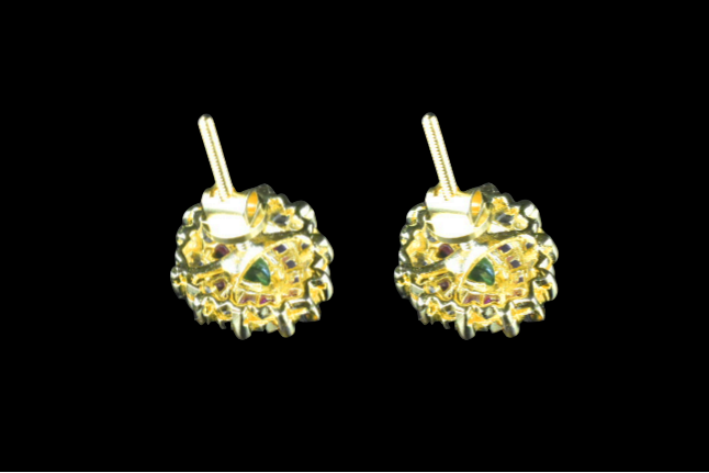 Kempu Studs Earrings By Asp Fashion Jewellery 