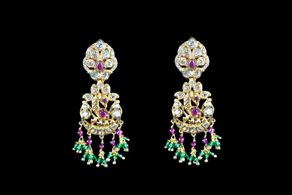 Cz Peacock Beads Choker Set By Asp Fashion Jewellery 