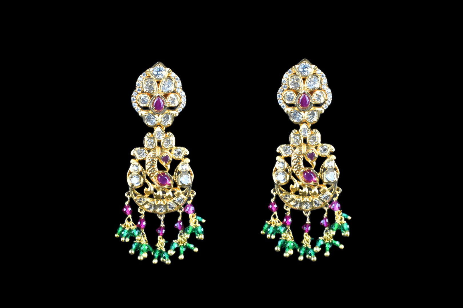 Cz Peacock Beads Choker Set By Asp Fashion Jewellery 