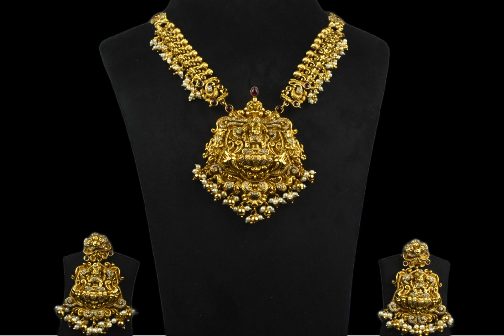 One Gram Gold Antique Laxmi Necklace By Asp Fashion Jewellery