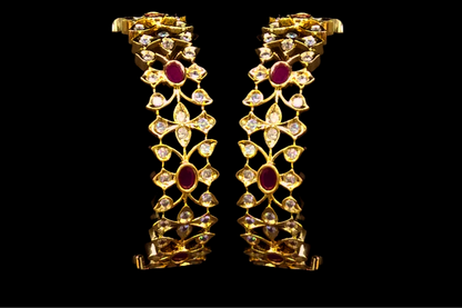 American Diamonds &  Ruby Emralds Bangles By Asp Fashion Jewellery