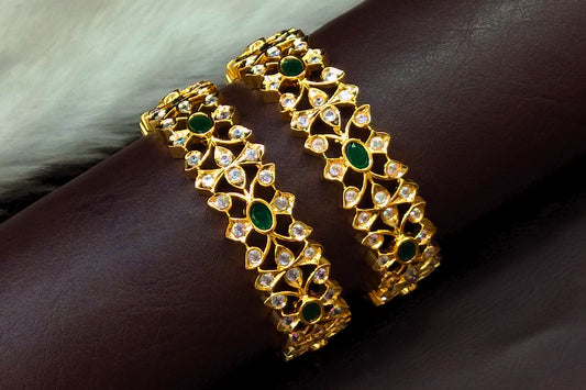 American Diamonds &  Ruby Emralds Bangles By Asp Fashion Jewellery
