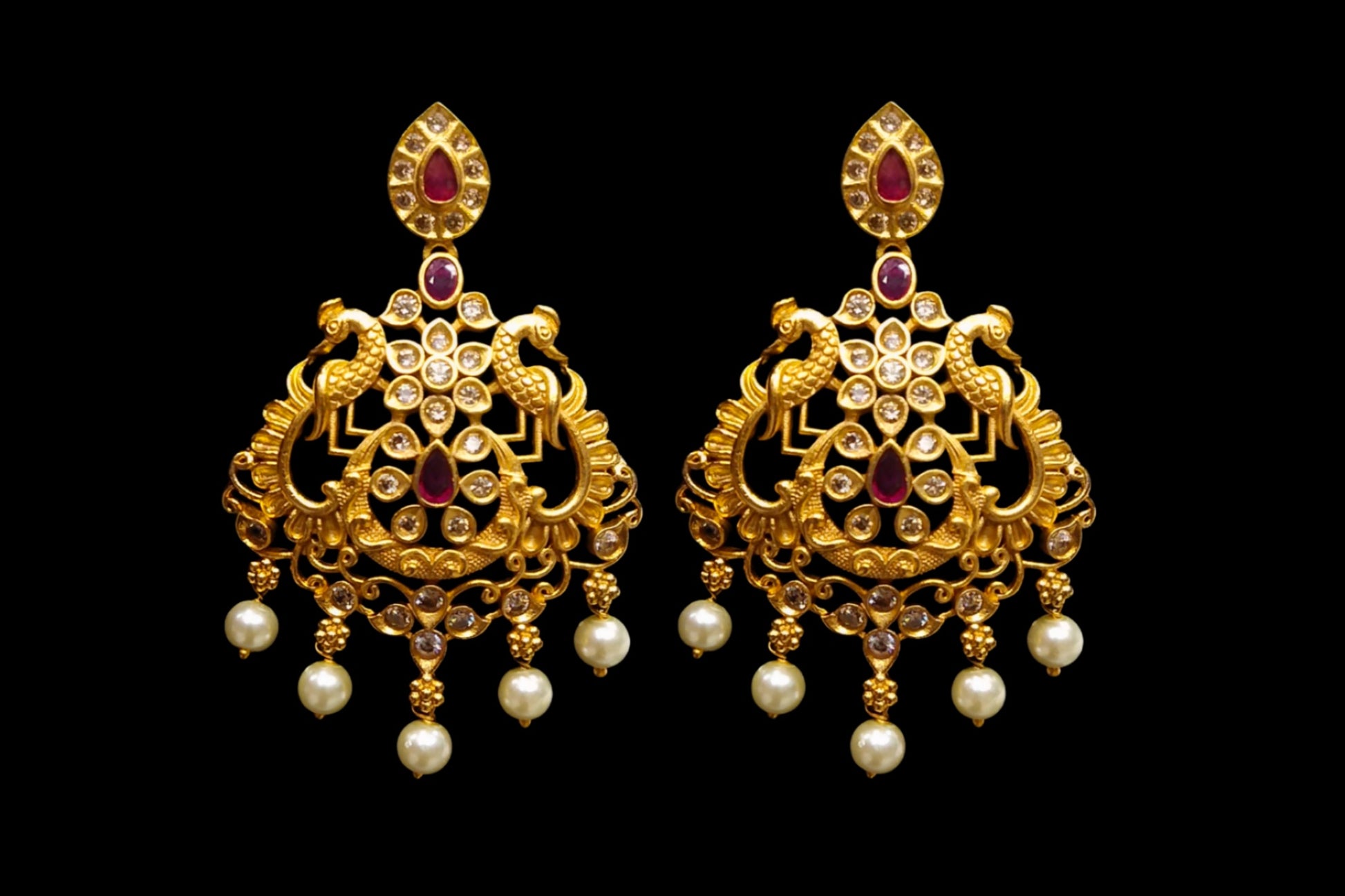 Antique Ruby Layered Necklace Set  By Asp Fashion Jewellery