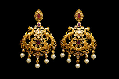 Antique Ruby Layered Necklace Set  By Asp Fashion Jewellery