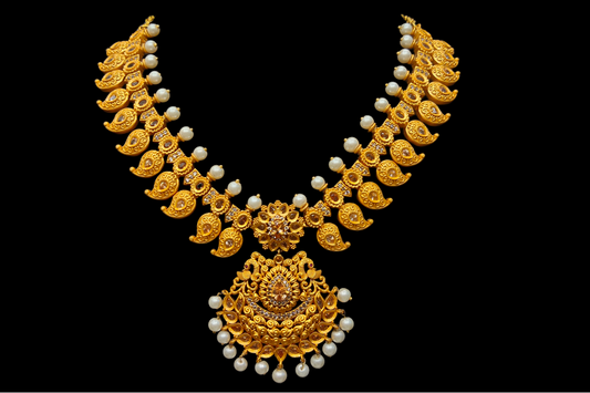 Antique Cz Mango Necklace set By Asp Fashion Jewellery