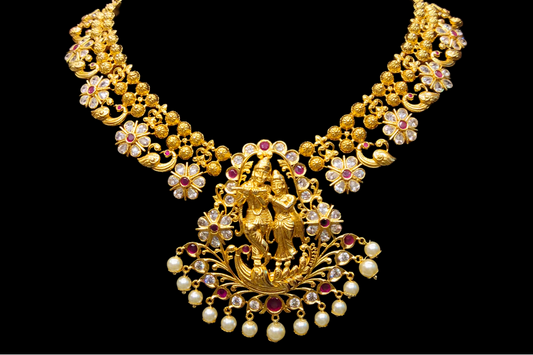 Antique Radhekrishna Necklace Set By Asp Fashion Jewellery