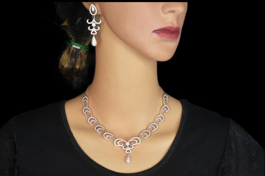 Floret American Diamonds Necklace set By Asp Fashion Jewellery