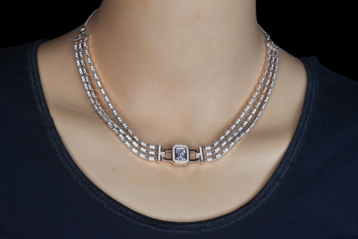 Ravishing Layered American Diamonds Necklace set By Asp Fashion Jewellery