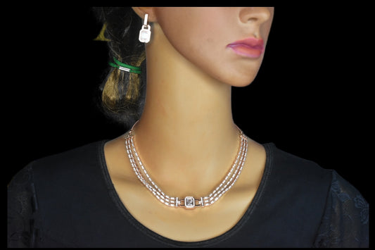 Ravishing Layered American Diamonds Necklace set By Asp Fashion Jewellery