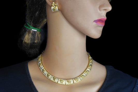 Antique Cz Necklace Set By Asp Fashion Jewellery